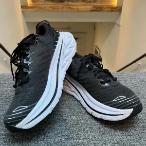 🌸 Hoka One One Bondi X Black White Running Shoes 1113512 BWHT Mens