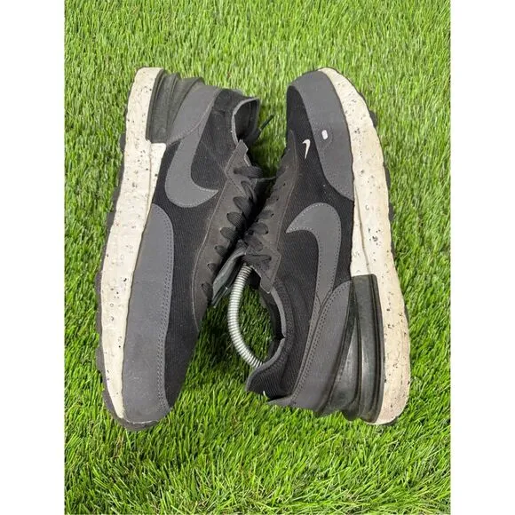 13 Nike Men's Waffle One Crater Athletic Shoes Black Gray DH7751-001 Lot Size