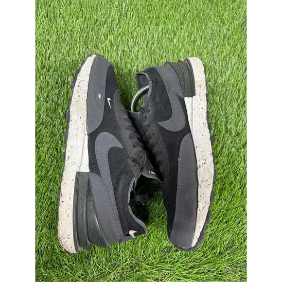 13 Nike Men's Waffle One Crater Athletic Shoes Black Gray DH7751-001 Lot Size