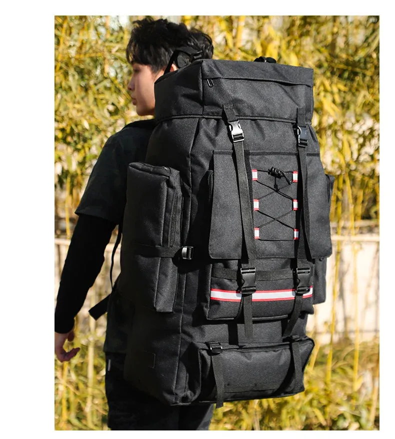 130L Large Hiking Camping Backpack – Tactical MOLLE Travel Rucksack for Men | Waterproof Trekking Outdoor Sports Pack