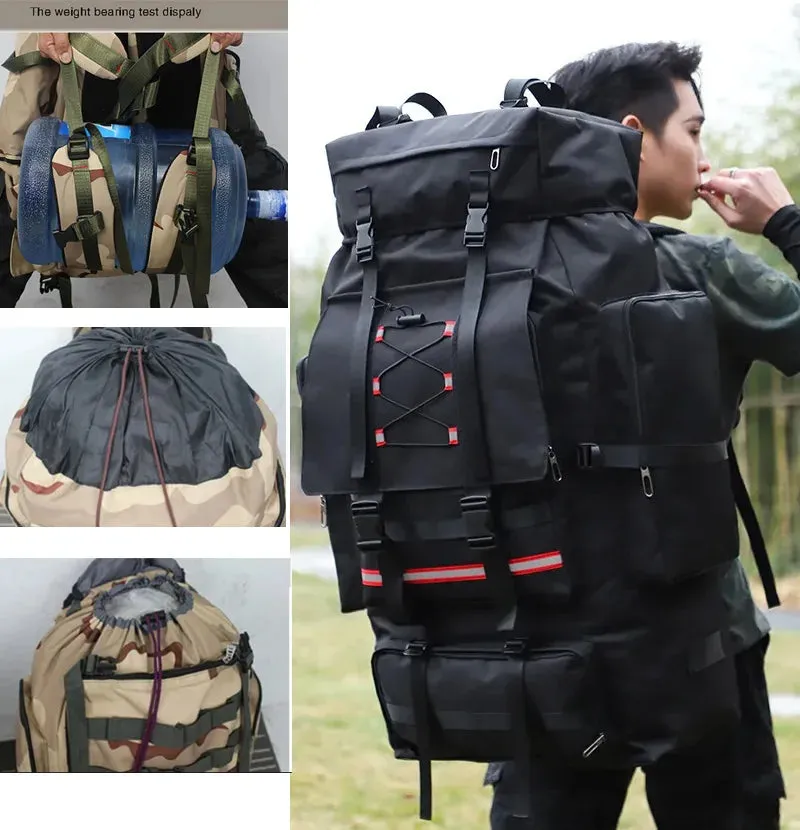 130L Large Hiking Camping Backpack – Tactical MOLLE Travel Rucksack for Men | Waterproof Trekking Outdoor Sports Pack