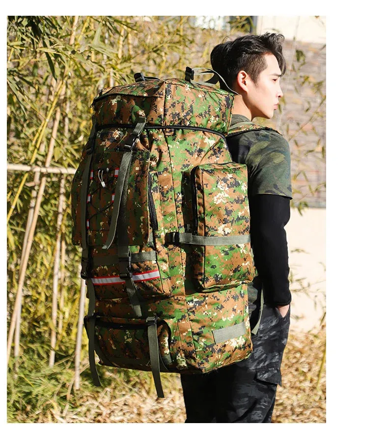 130L Large Hiking Camping Backpack – Tactical MOLLE Travel Rucksack for Men | Waterproof Trekking Outdoor Sports Pack