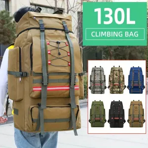 130L Large Hiking Camping Backpack – Tactical MOLLE Travel Rucksack for Men | Waterproof Trekking Outdoor Sports Pack