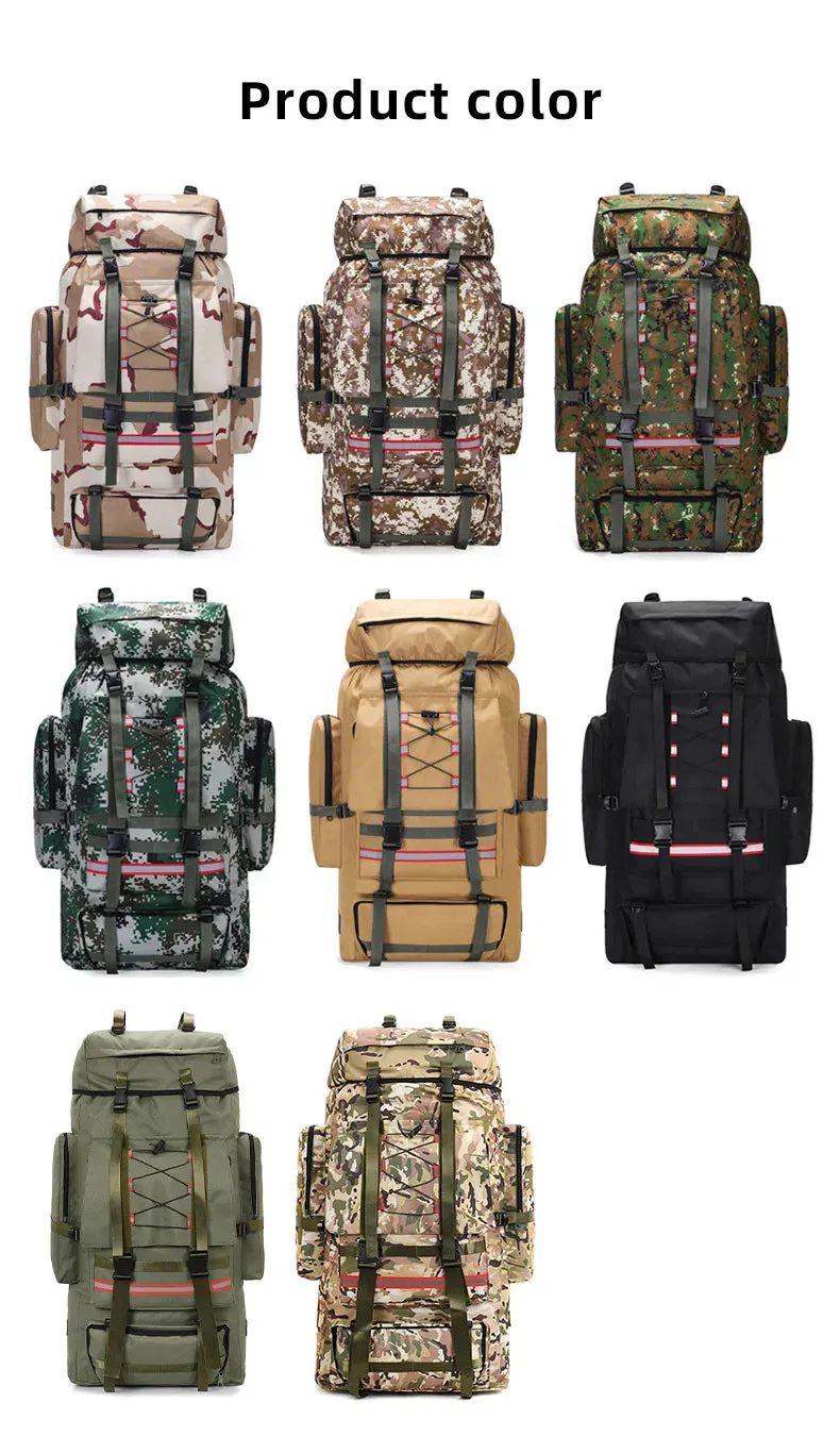 130L Large Hiking Camping Backpack – Tactical MOLLE Travel Rucksack for Men | Waterproof Trekking Outdoor Sports Pack