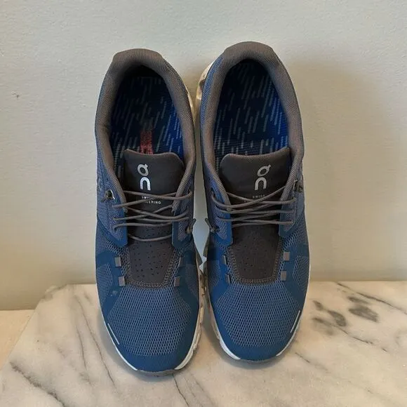 $170 Men's Sz 10 M On Cloud5 Textile Running Shoes In Blue insoles