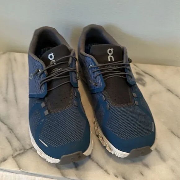 $170 Men's Sz 10 M On Cloud5 Textile Running Shoes In Blue insoles
