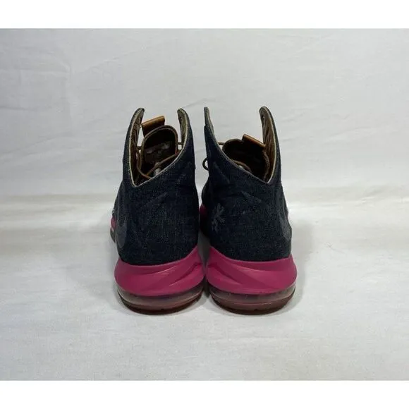 2013 Nike Zoom LeBron 10 EXT Denim Pink Blue Rare 597806-400 Men’s Size 11 Shoes