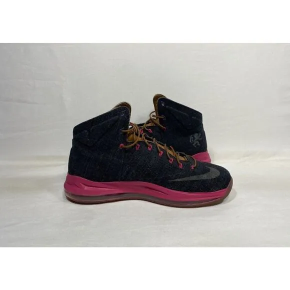 2013 Nike Zoom LeBron 10 EXT Denim Pink Blue Rare 597806-400 Men’s Size 11 Shoes