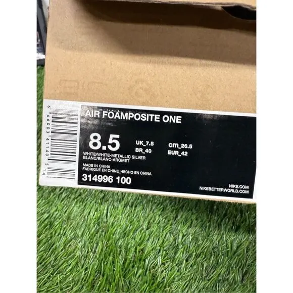 2013 Nike Foamposite Whiteout Men’s Size US 8.5 OG BOX