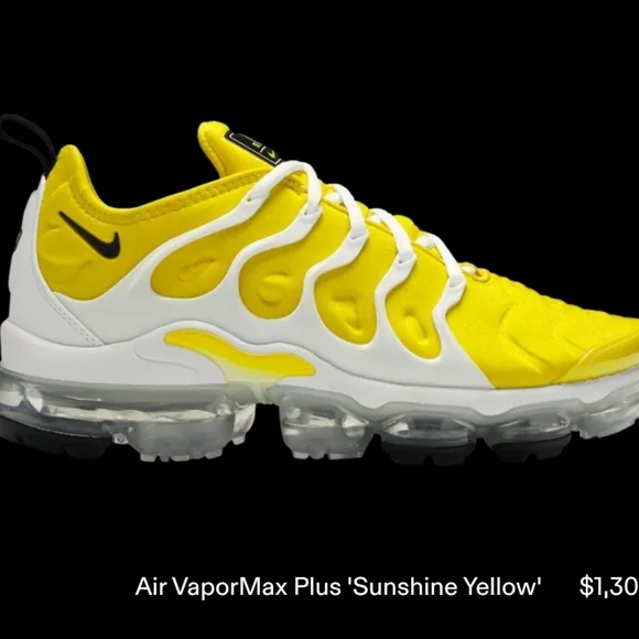 2019 Nike Air VaporMax Plus 'Sunshine Yellow' 8.5 (7Y)