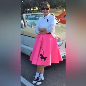 50’s Inspired Poodle skirt costume Women’s size S/M