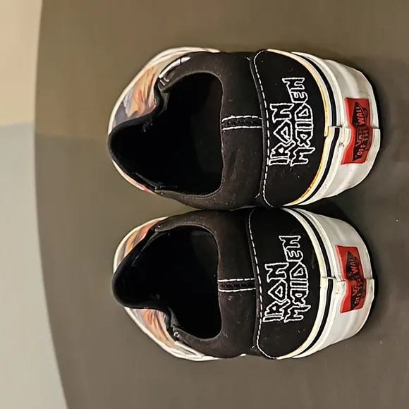6.5 | Iron Maiden Classic Slip on Vans | Off the Wall | Canvas | The Trooper