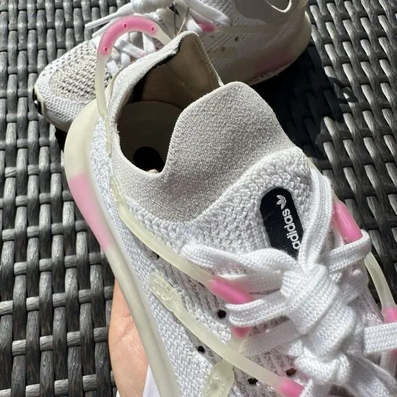 Adidas 4D Fusio Cloud White Pink Men's Athletic Shoes H04508 Size 4