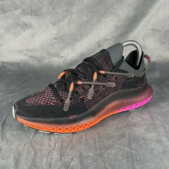 Adidas‎ 4D Fusio Primeknit Black Solar Orange Pink Running Shoes FZ2414 Men’s 7