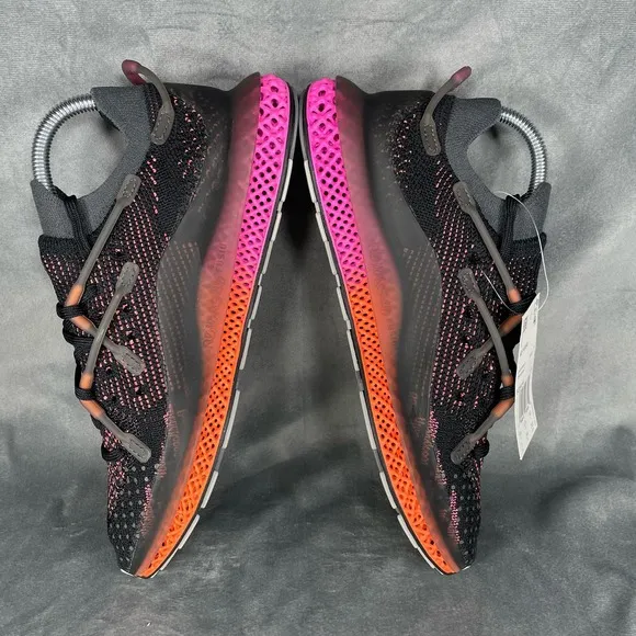Adidas‎ 4D Fusio Primeknit Black Solar Orange Pink Running Shoes FZ2414 Men’s 7