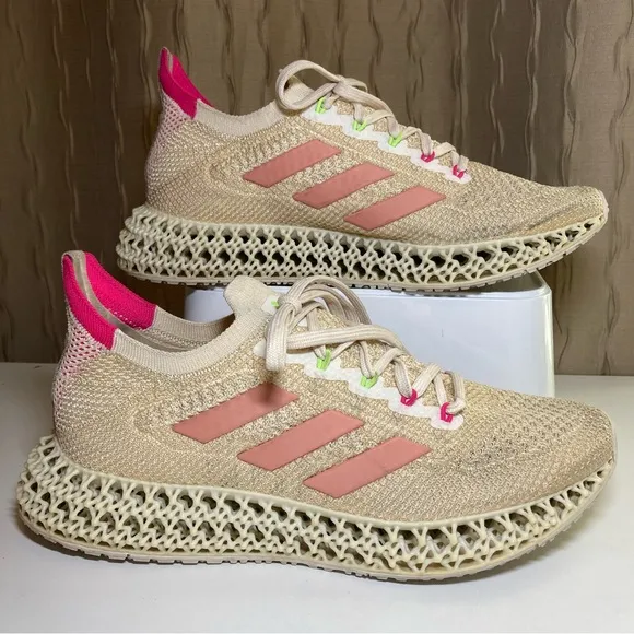Adidas 4DFWD Reflective Women’s 9 Knit Stretch Running Shoes Halo Blush Q46444