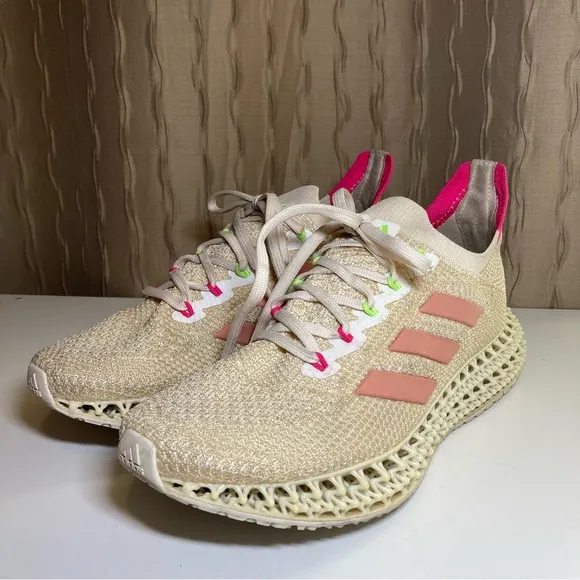 Adidas 4DFWD Reflective Women’s 9 Knit Stretch Running Shoes Halo Blush Q46444