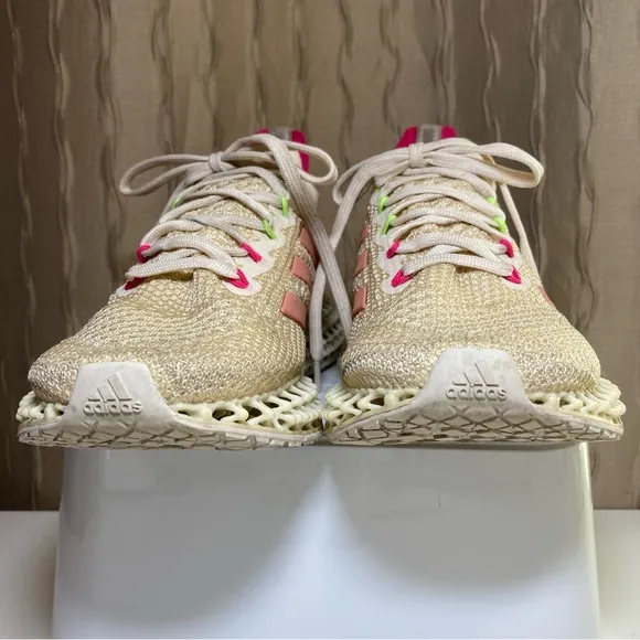 Adidas 4DFWD Reflective Women’s 9 Knit Stretch Running Shoes Halo Blush Q46444