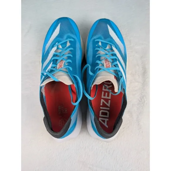 Adidas Adizero Adios 8 Running Shoes Mens 13 Aqua Blue Lightweight Sneakers