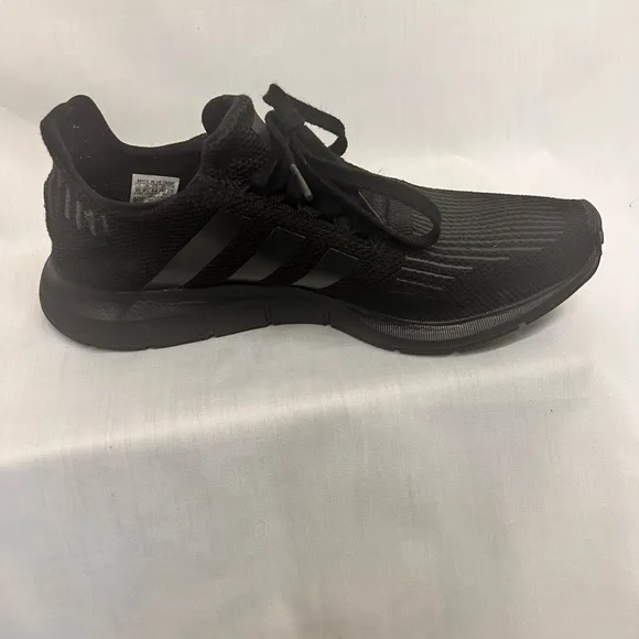 Adidas black sneakers, size 10.