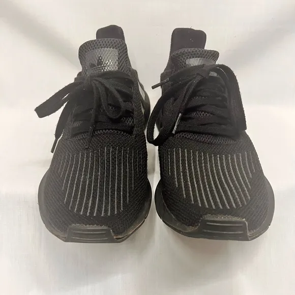 Adidas black sneakers, size 10.