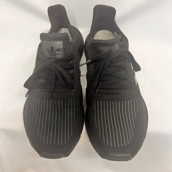 Adidas black sneakers, size 10.