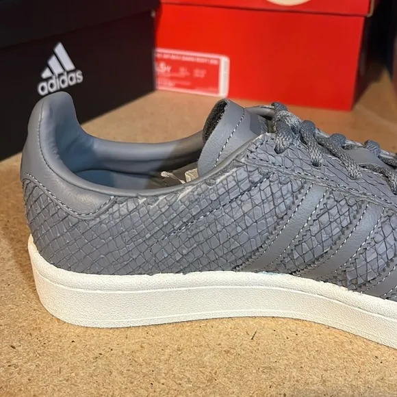 Adidas Campus shoes sneakers new grey BY9837 snake skin effect Women’s Size 7