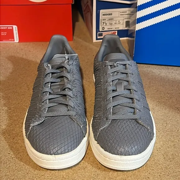 Adidas Campus shoes sneakers new grey BY9837 snake skin effect Women’s Size 7