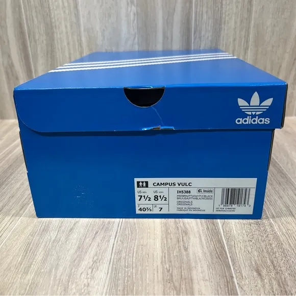 Adidas Campus Vulc Preloved Brown White Black Shoes IH5388 Men's Sizes