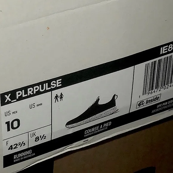 ADIDAS CLOUDFOAM X_PLRPULSE Black w Speckled Soles Slip On Shoes Unisex NIB