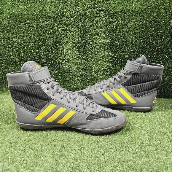 Adidas Combat Speed 5 Gray Athletic Wrestling Combat MMA Shoes Mens Size 12.5