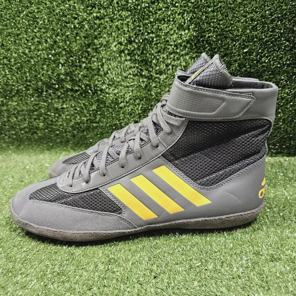 Adidas Combat Speed 5 Gray Athletic Wrestling Combat MMA Shoes Mens Size 12.5
