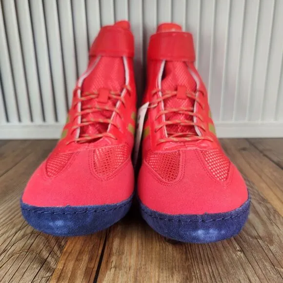 Adidas Combat Speed.5 Men's 11.5 Red Gold Athletic Wrestling Boxing Shoes HQ1132