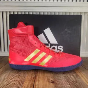 Adidas Combat Speed.5 Men's 11.5 Red Gold Athletic Wrestling Boxing Shoes HQ1132