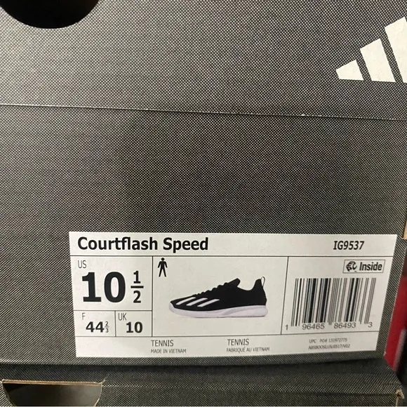 Adidas Court Flash Speed Shoes Tennis Black Sneakers Shoe IG9537 Men’s Sz