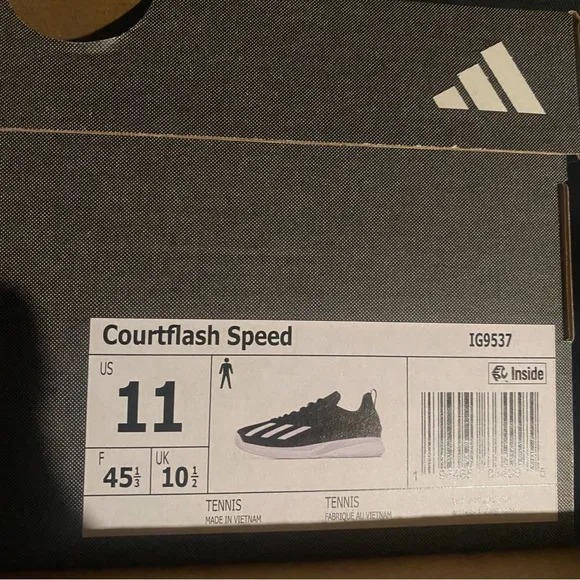 Adidas Court Flash Speed Shoes Tennis Black Sneakers Shoe IG9537 Men’s Sz