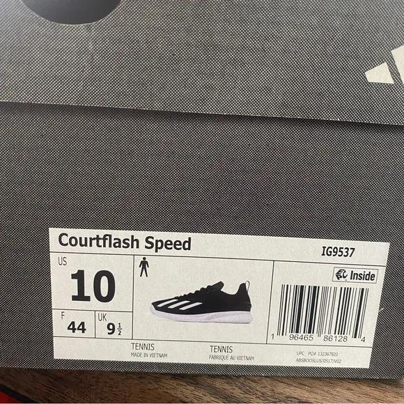 Adidas Court Flash Speed Shoes Tennis Black Sneakers Shoe IG9537 Men’s Sz
