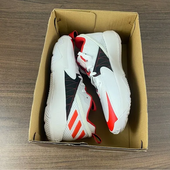 Adidas Dame Certified Basketball Shoes White Red Black GY8965 Men’s Sz