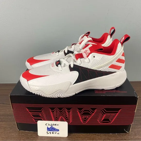 Adidas Dame Certified Basketball Shoes White Red Black GY8965 Men’s Sz