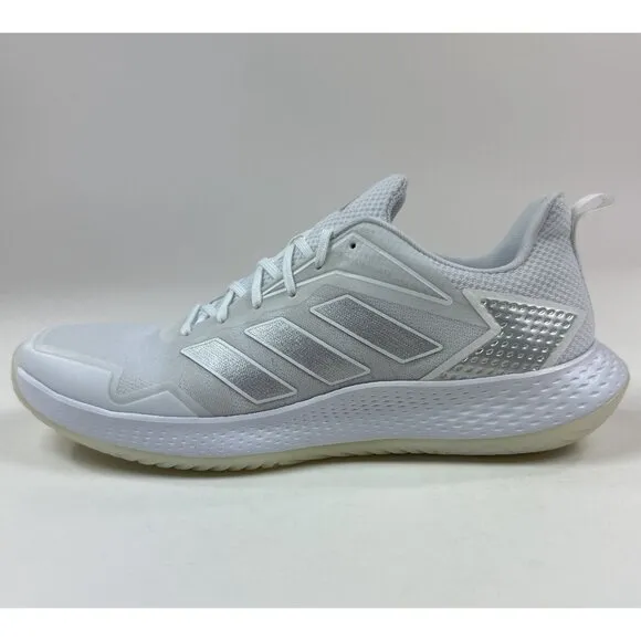 Adidas Defiant Speed Womens 10 White Silver Tennis Shoes Sneakers Low ID1510