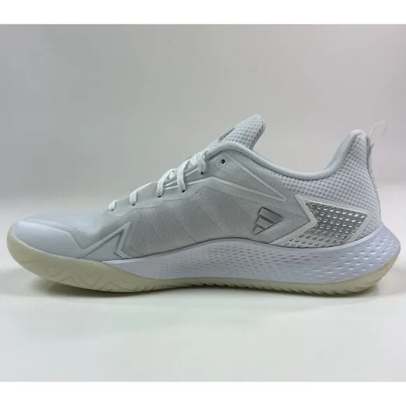 Adidas Defiant Speed Womens 10 White Silver Tennis Shoes Sneakers Low ID1510