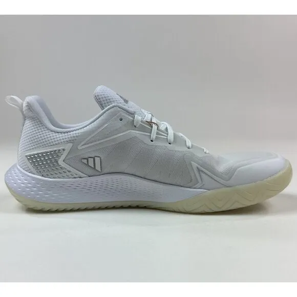 Adidas Defiant Speed Womens 10 White Silver Tennis Shoes Sneakers Low ID1510
