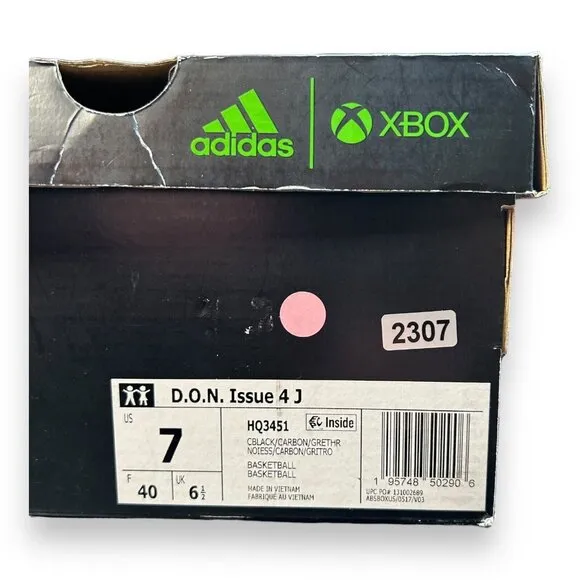 Adidas DON Issue 4 X-Box‎ Edition Kids Shoes Size 7 HQ3451