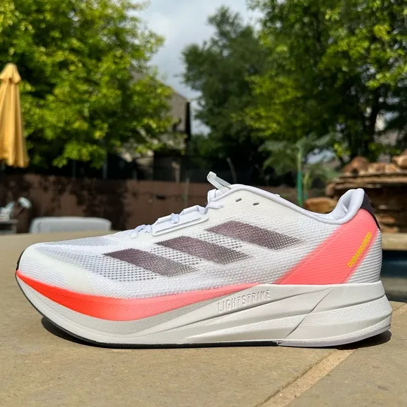 Adidas Duramo Speed M White Pink Running Shoes- Size 12 Mens IF1205
