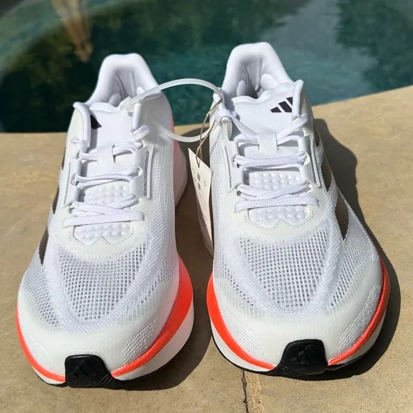 Adidas Duramo Speed M White Pink Running Shoes- Size 12 Mens IF1205