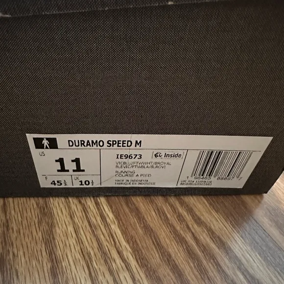 Adidas Duramo speed men's size 11 M blue and white sneaker tennis shoes