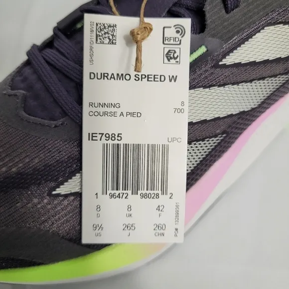 Adidas Duramo Speed Women's Sneakers Running Shoes Gray/White Size 9.5 NIB