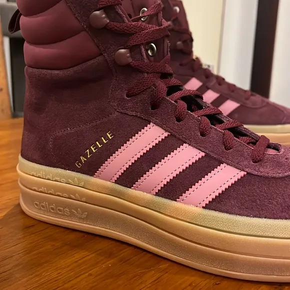 Adidas Gazelle Boots Shoes Sneakers new Maroon ID6882 Women’s Sizes
