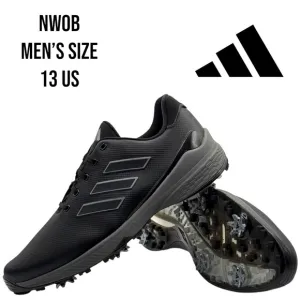 adidas Golf Men ZG23 Shoes Spikes Size 13 Black NWOB Performance Waterproof