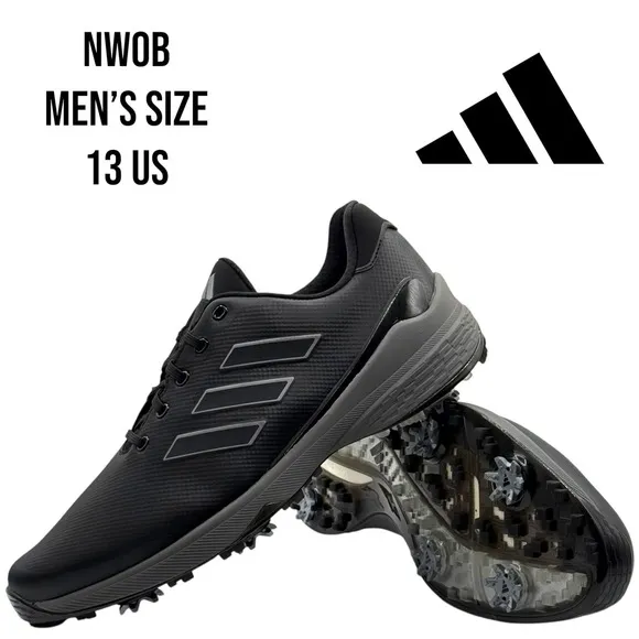adidas Golf Men ZG23 Shoes Spikes Size 13 Black NWOB Performance Waterproof